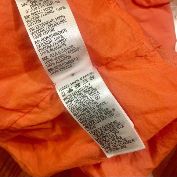 Roxy Orange lace strap band Open Back backless linen crepe halter mini Dress - Picture 6 of 7